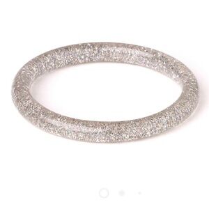 Splendette Narrow Silver Glitter Bangle